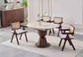 TABLE REPAS CAMILLE RALLONGE CERAMIQUE PIED NOYER