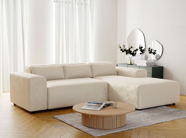 CANAPE D'ANGLE MORIS BEIGE