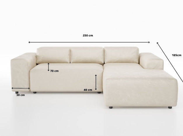CANAPE D'ANGLE MORIS BEIGE