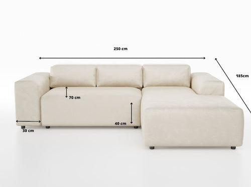 CANAPE D'ANGLE MORIS BEIGE