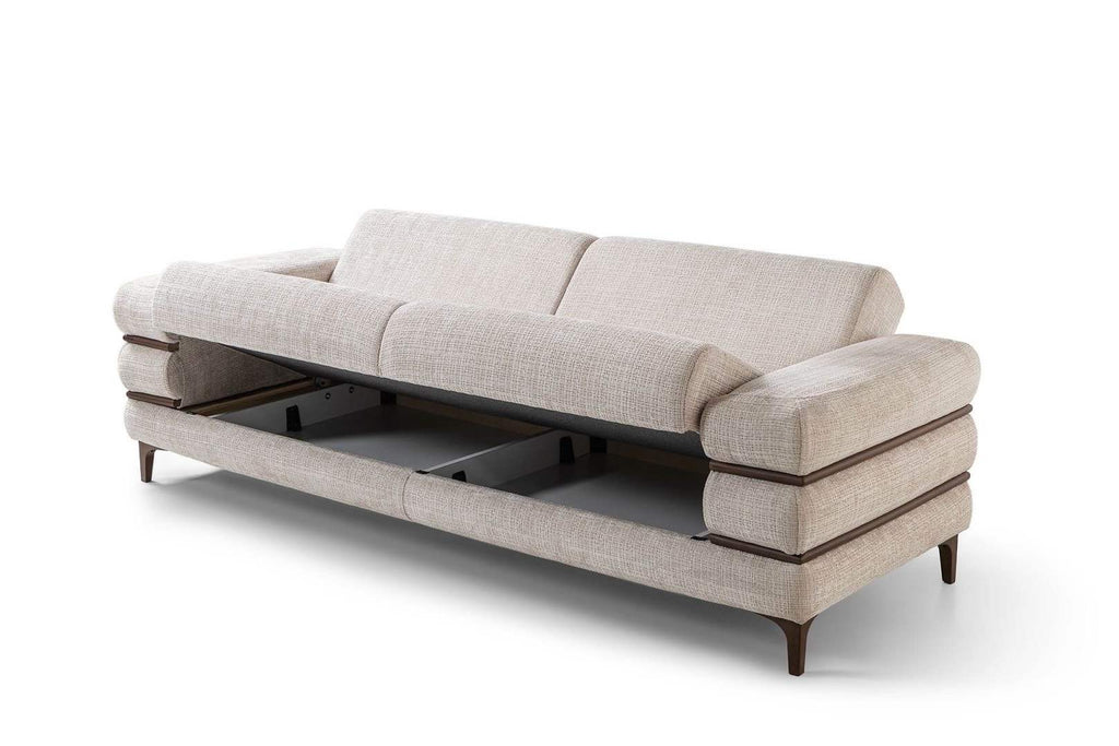 SALON ODESSA BEIGE NOYER 3,2,1