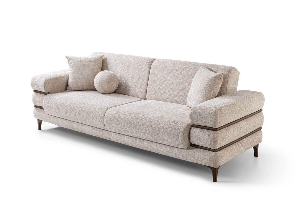 SALON ODESSA BEIGE NOYER 3,2,1