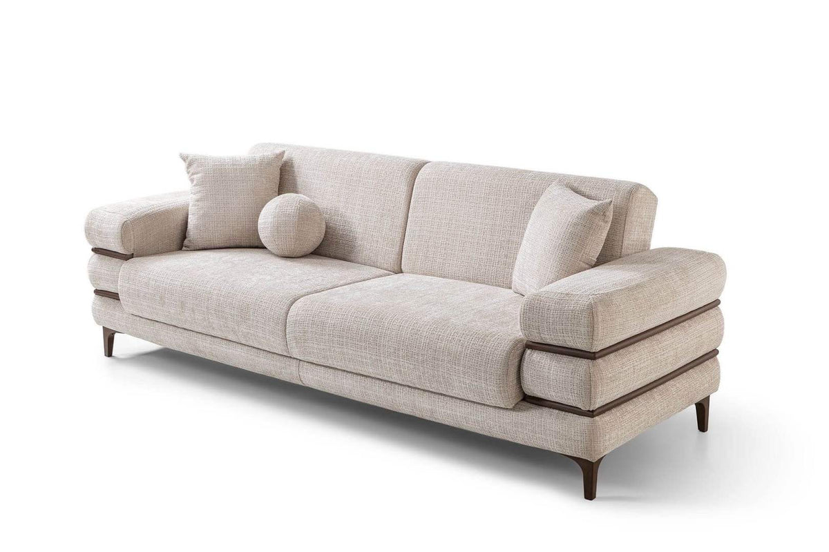 SALON ODESSA BEIGE NOYER 3,2,1