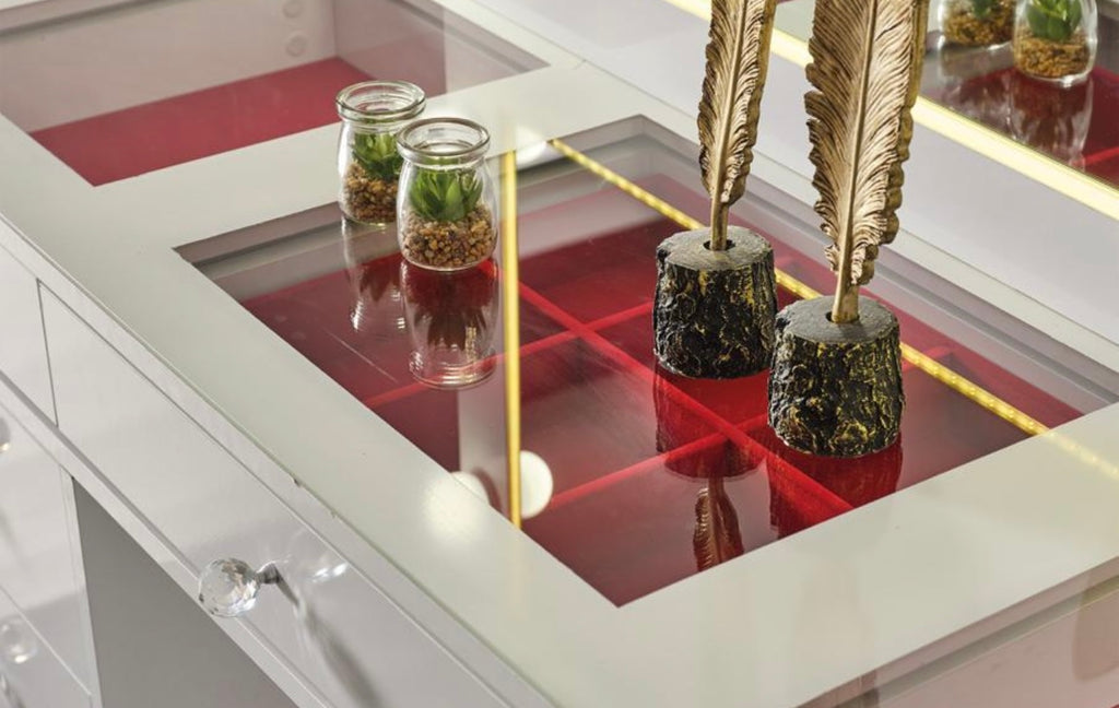 COIFFEUSE LADY 11 TIROIRS MIROIR LED