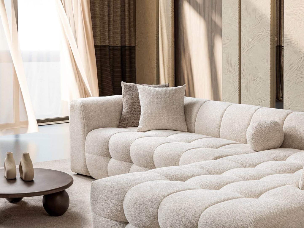 Canapé d’angle Teddy Beige – 300 × 200 cm