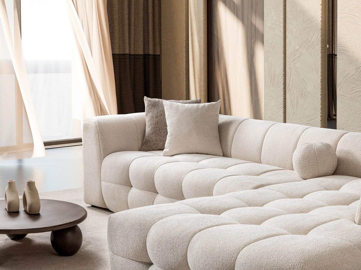 Canapé d’angle Teddy Beige – 300 × 200 cm