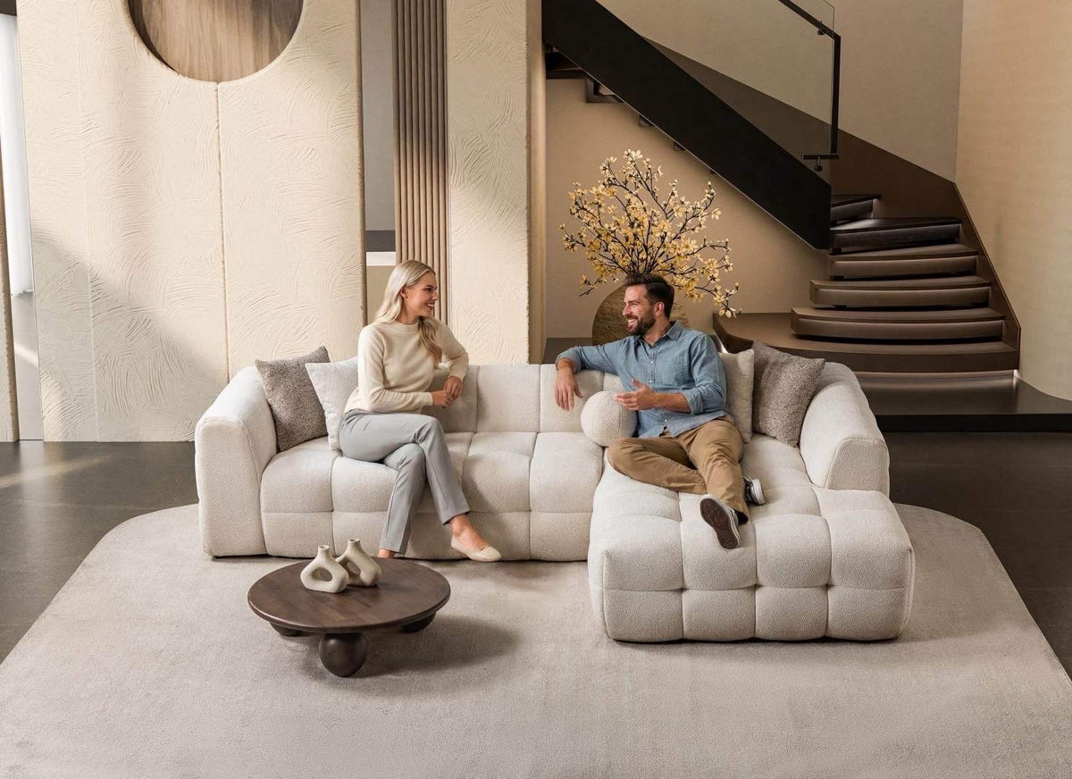 Canapé d’angle Teddy Beige – 300 × 200 cm