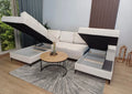 CANAPÉ PANORAMIQUE VIENNA  BEIGE AVEC 2 COFFRES 203X310X160