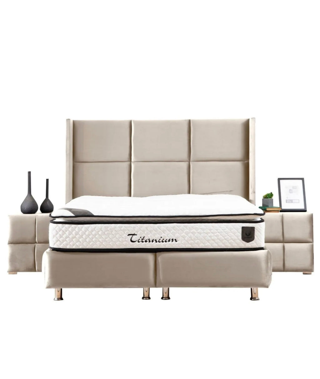 LIT COFFRE RIO 160X200 BEIGE