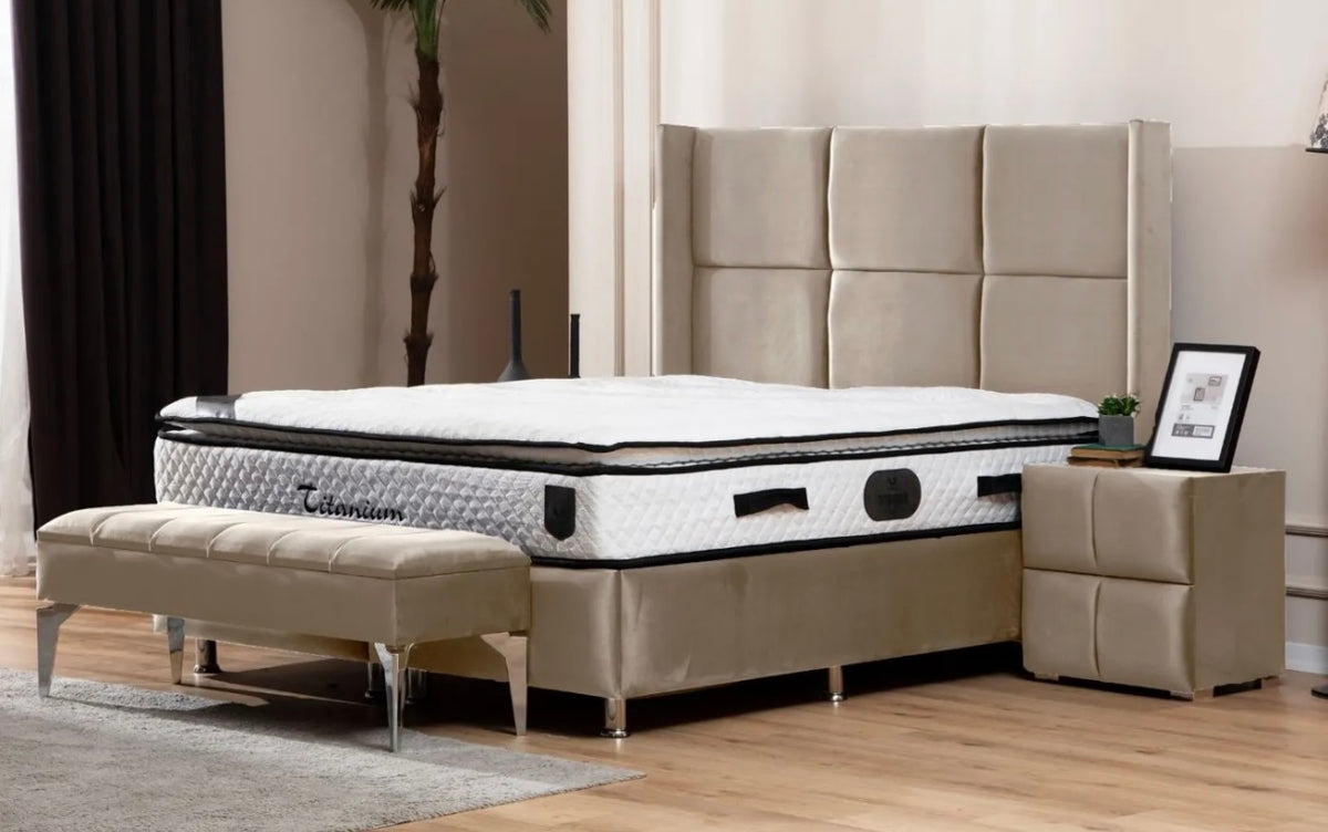 LIT COFFRE RIO 160X200 BEIGE