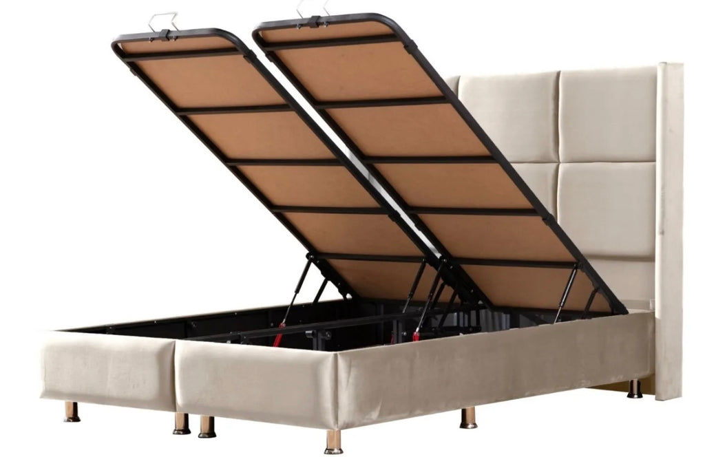 LIT COFFRE RIO 160X200 BEIGE