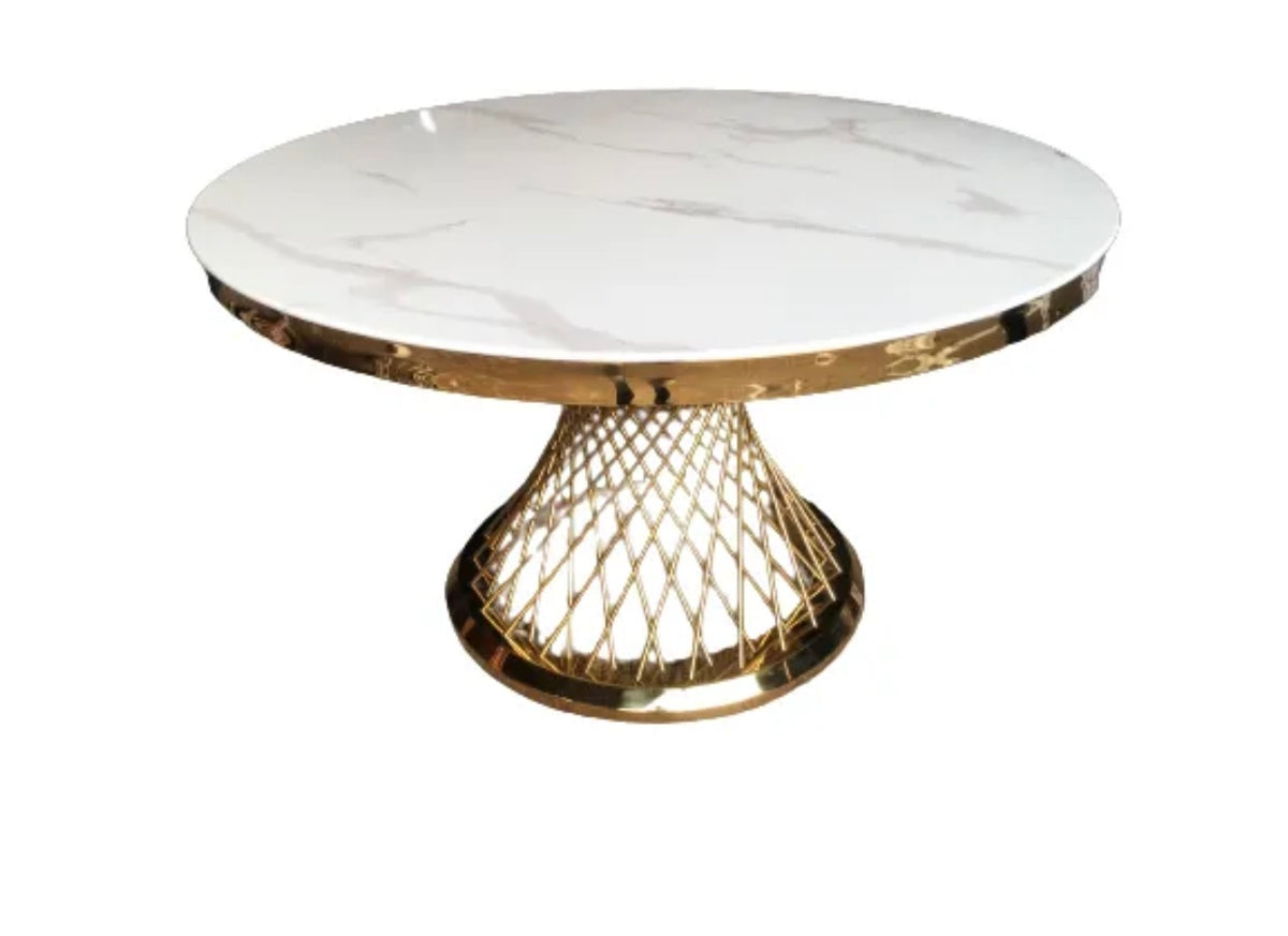 TABLE DE REPAS DELUXE GOLD 130 CM