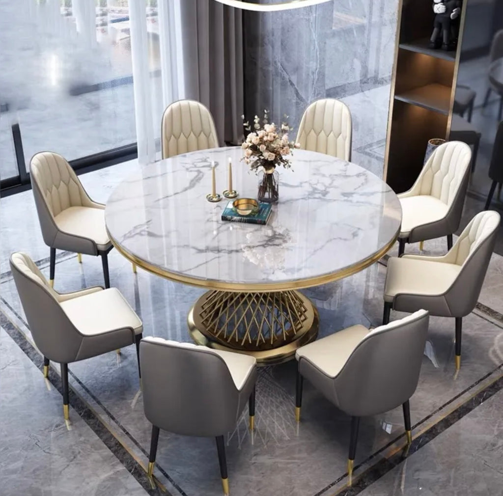TABLE DE REPAS DELUXE GOLD 130 CM