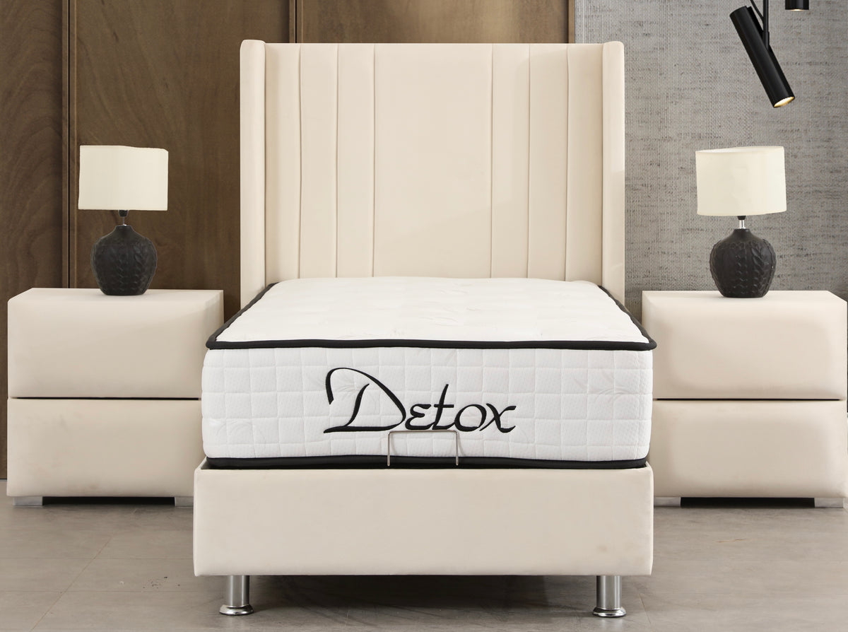LIT COFFRE ALMA 90X190 BLANC CASSE