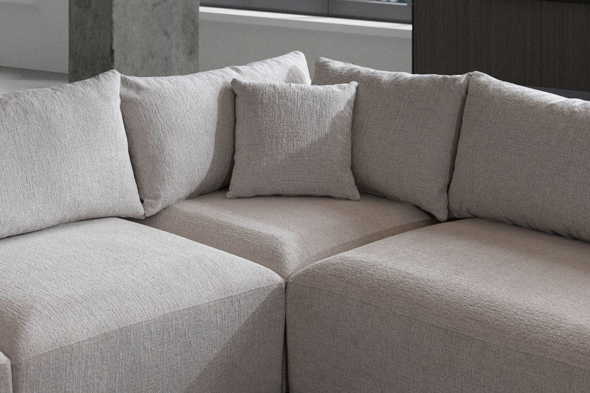 CANAPE MODULABLE AZRA TISSU CHENILLE