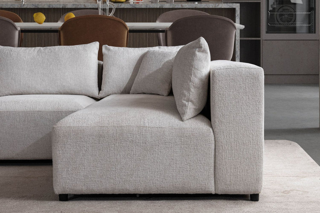 CANAPE MODULABLE AZRA TISSU CHENILLE
