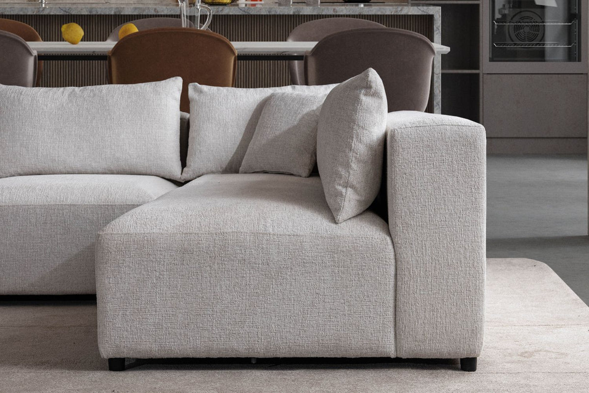 CANAPE MODULABLE AZRA TISSU CHENILLE