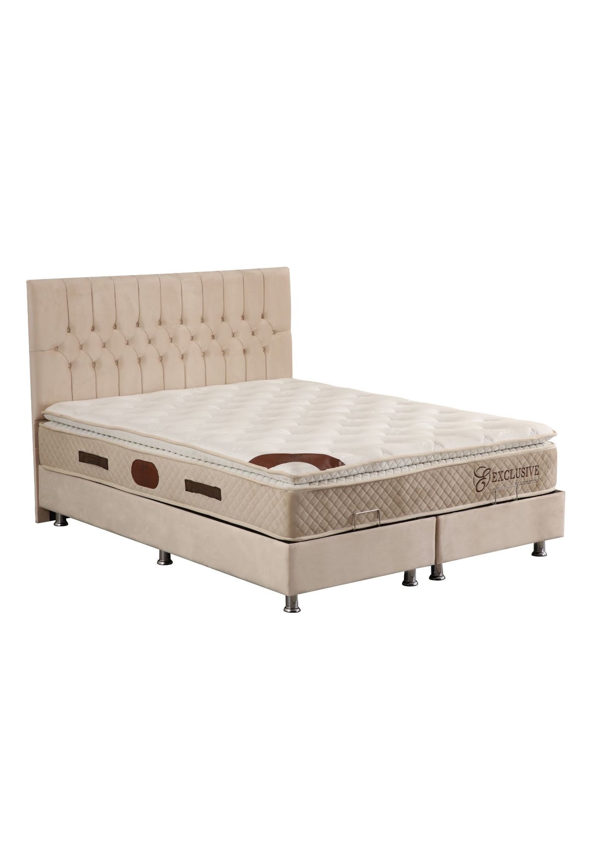 LIT COFFRE HUGO BEIGE 160X200