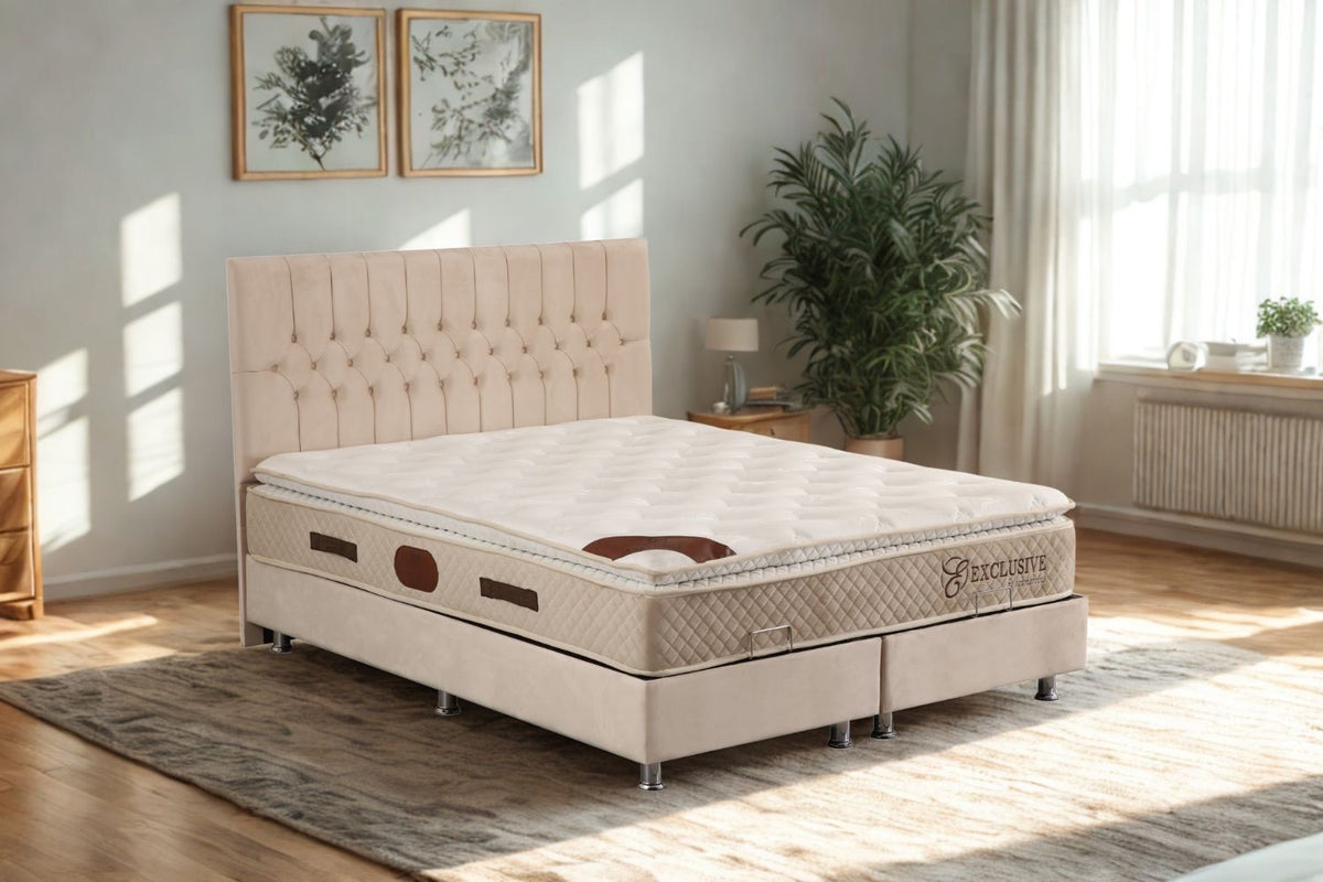 LIT COFFRE HUGO BEIGE 140X190