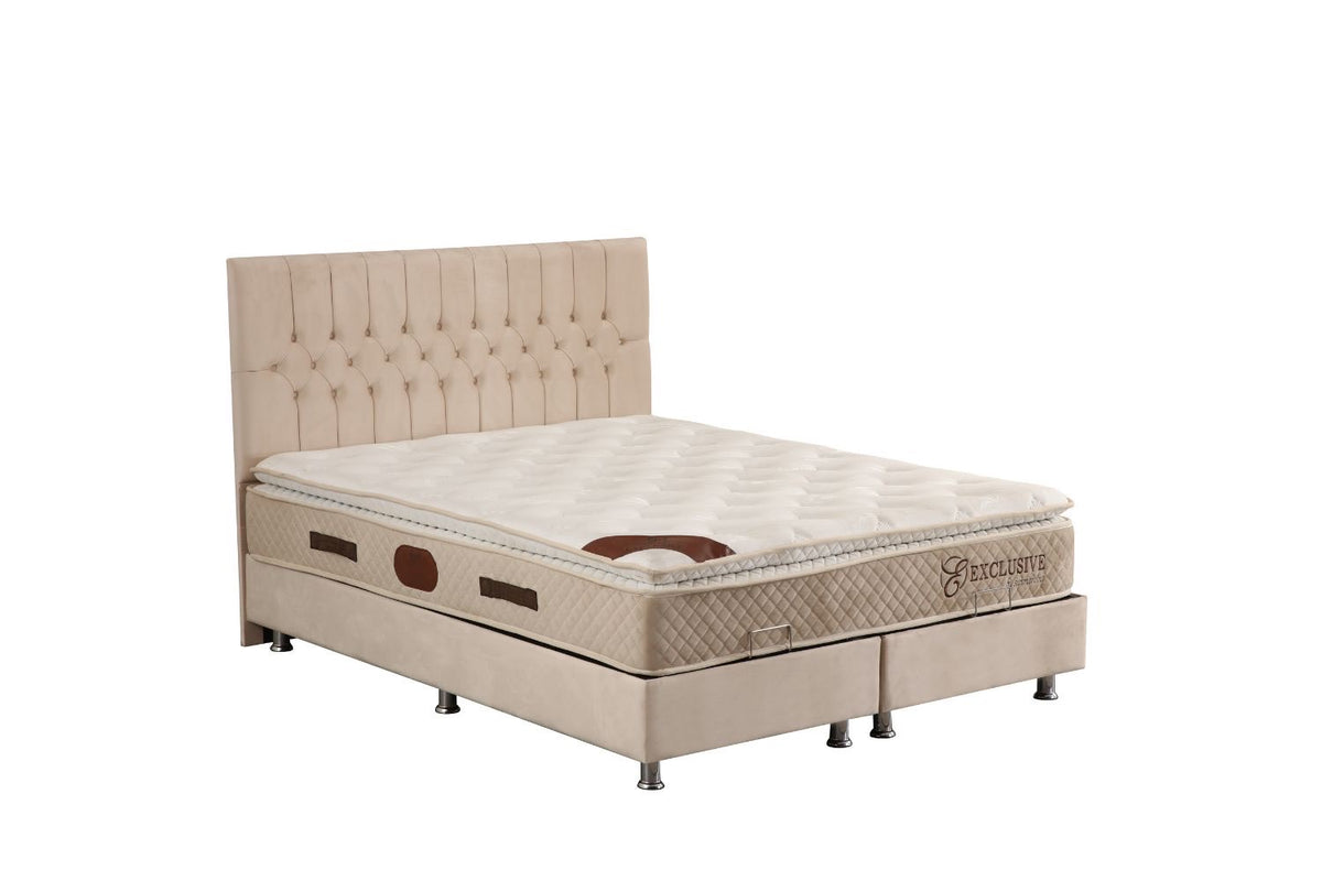 LIT COFFRE HUGO BEIGE 140X190