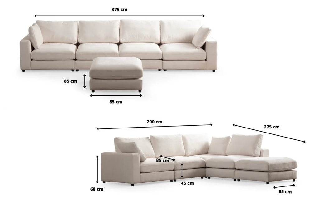 Canapé Julia  4+1  375X275 MODULABLE