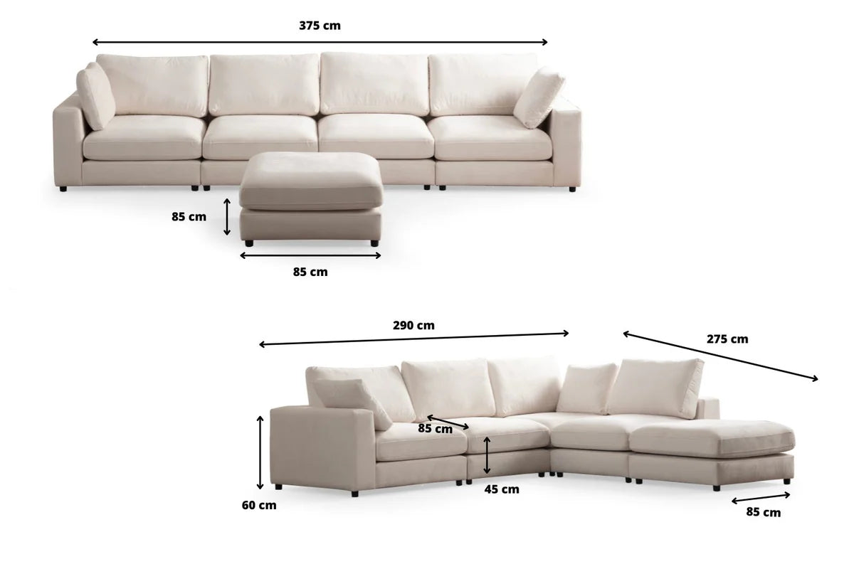 Canapé Julia  4+1  375X275 MODULABLE