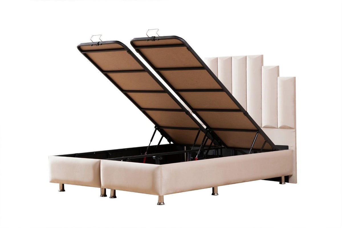LIT COFFRE NATURA  BEIGE 160X200