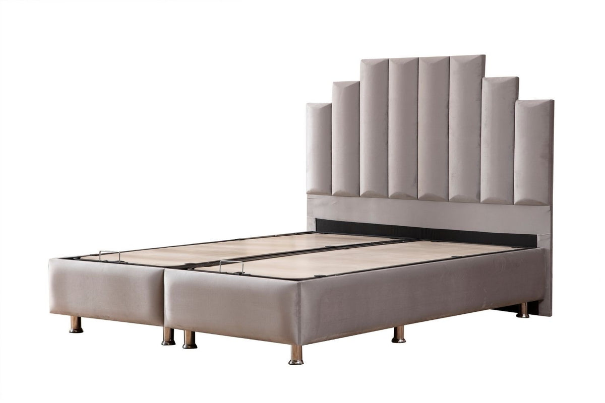 LIT COFFRE NATURA GRIS 160x200cm