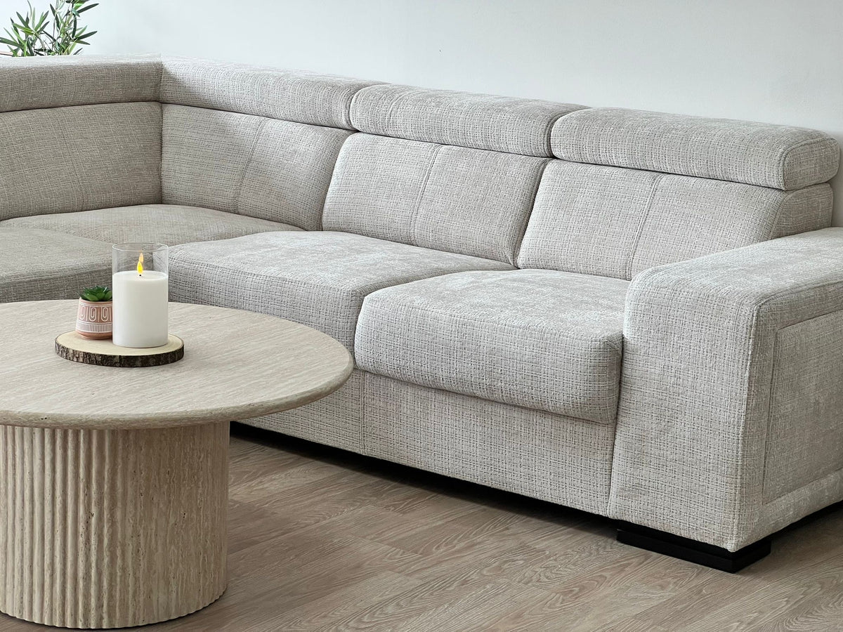 CANAPÉ D'ANGLE KAROLA RÉVERSIBLE MARBELLA BEIGE 260X260