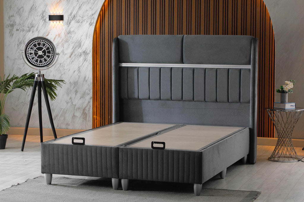 LIT COFFRE ESTELLE GRIS