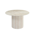 Table à manger Baieta – Céramique effet travertin mat 120 cm