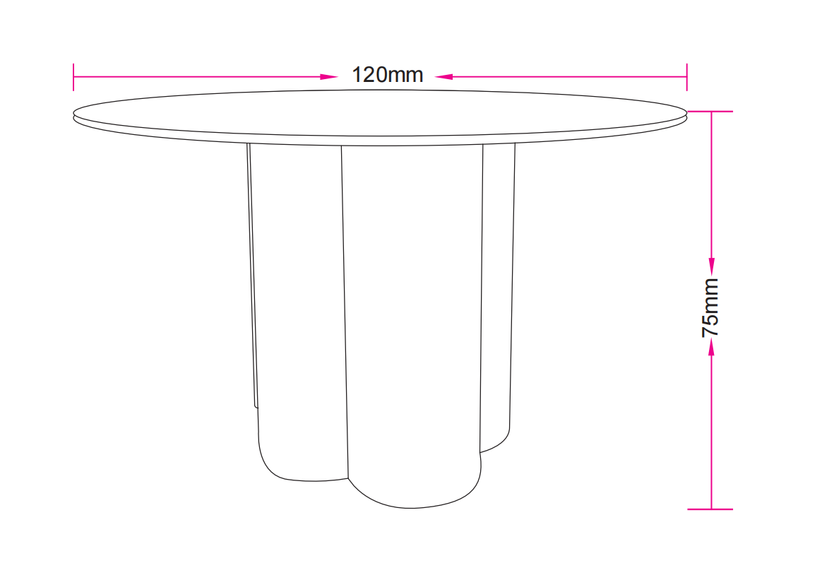 Table à manger HALO – Céramique effet travertin & pied noyer