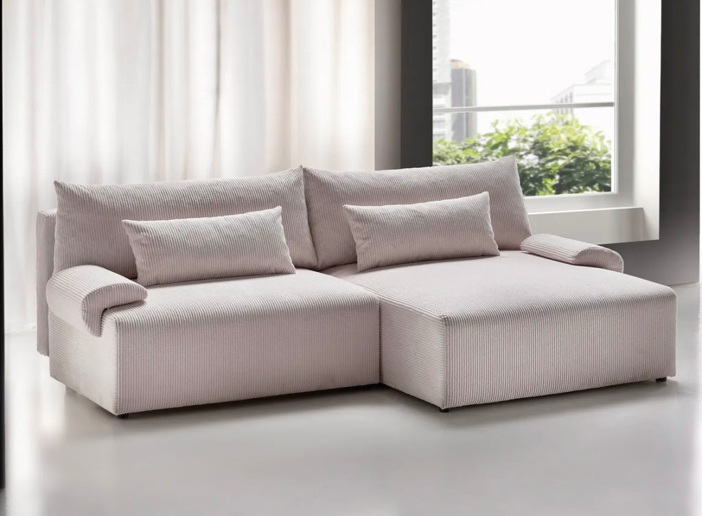 SALON D'ANGLE GINGER REVERSIBLE COFFRE DE RANGEMENT