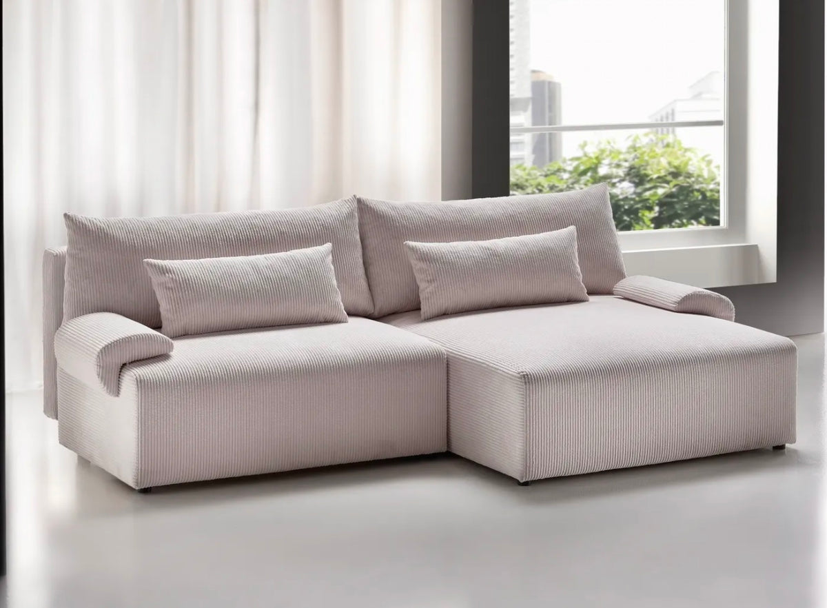 SALON D'ANGLE GINGER REVERSIBLE COFFRE DE RANGEMENT