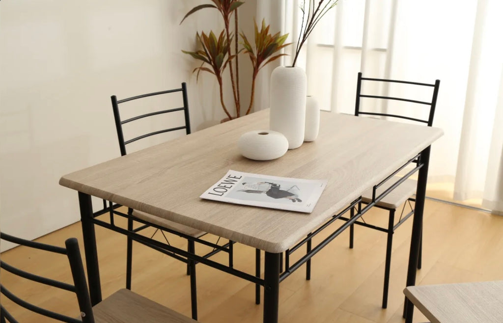 ENSEMBLE TABLE 4 CHAISES TUTI CHENE GRIFFÉ