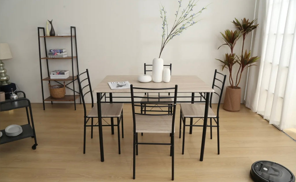 ENSEMBLE TABLE 4 CHAISES TUTI CHENE GRIFFÉ