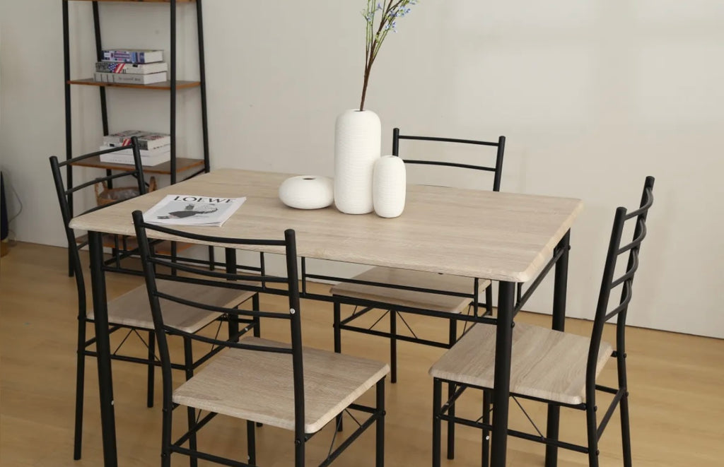 ENSEMBLE TABLE 4 CHAISES TUTI CHENE GRIFFÉ