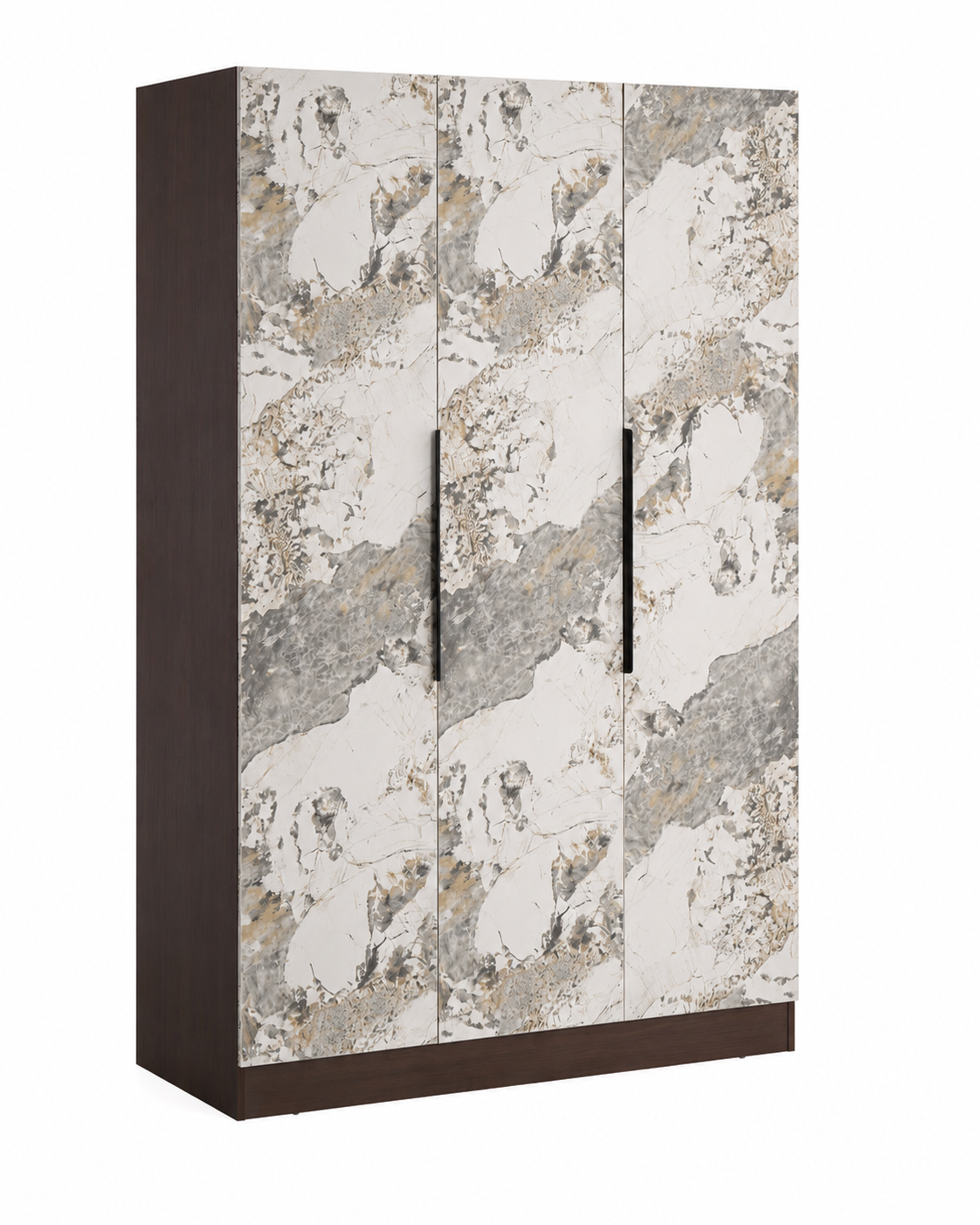 ARMOIRE 3 PORTES RAYAN EFFET NOYER