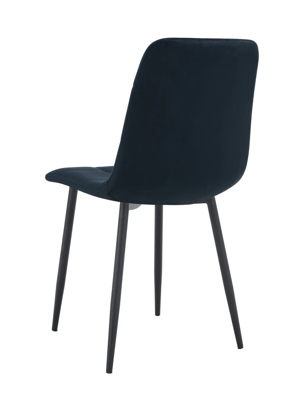 Chaise ELISA pied métal NOIR velours BEIGE, TAUPE, GRIS, ANTHRACITE et NOIR