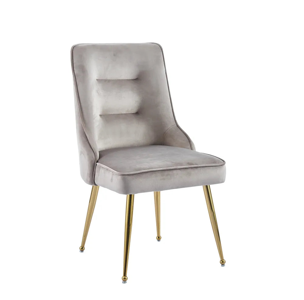 Chaise ZIP GOLD velours MOKA