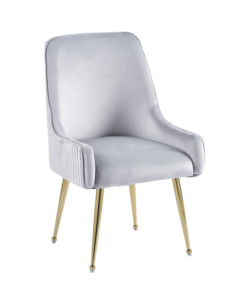 Chaise LUXURY GOLD velours BEIGE, ROSE, ANTHRACITE, GRIS