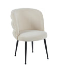 Chaise SACHA pied noir tissus effet LIN  ECRU, MOKA, GRIS, ANTHRACITE