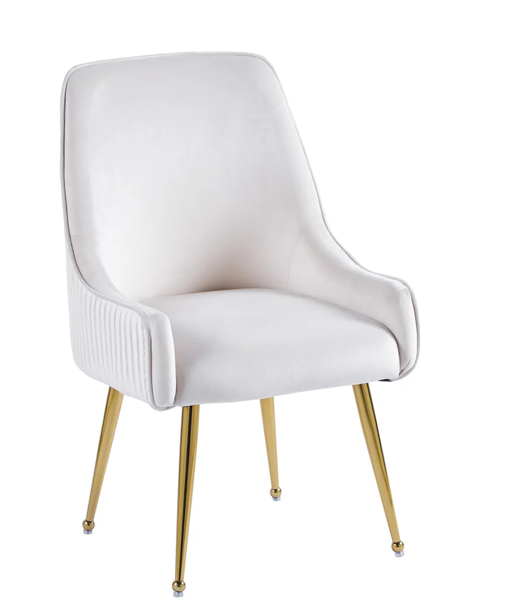 Chaise LUXURY GOLD velours BEIGE, ROSE, ANTHRACITE, GRIS