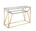 Console CHERYL en GOLD MARBRE BLANC 120x40x78cm