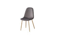 Chaise SCANDINAVE GOLD velours GRIS