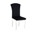 Chaise LOUIS chrome velours NOIR, ECRU, TAUPE, GRIS ET ARDOISE GRIS