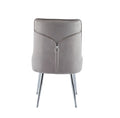 Chaise ZIP PIED CHROME velours MOKA, BEIGE, ANTHRACITE, NOIR et ROSE
