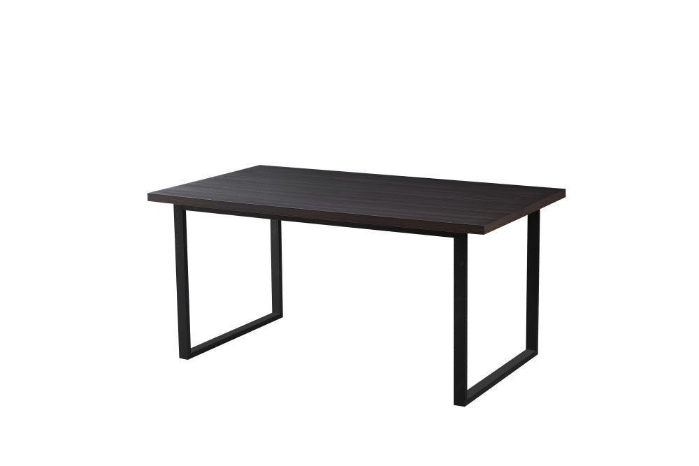 TABLE BELGRADE PIED METAL NOIR CHENE GRIFFE #couleur_noir