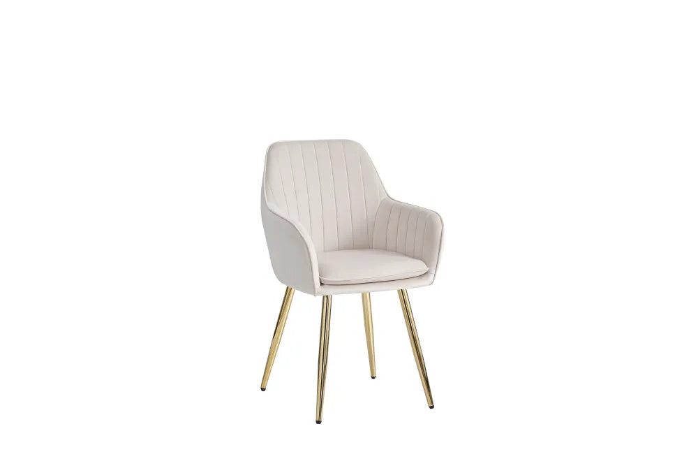 Chaise CANVAS pied GOLD assise en velours BEIGE, TAUPE, ANTHRACITE et GRIS