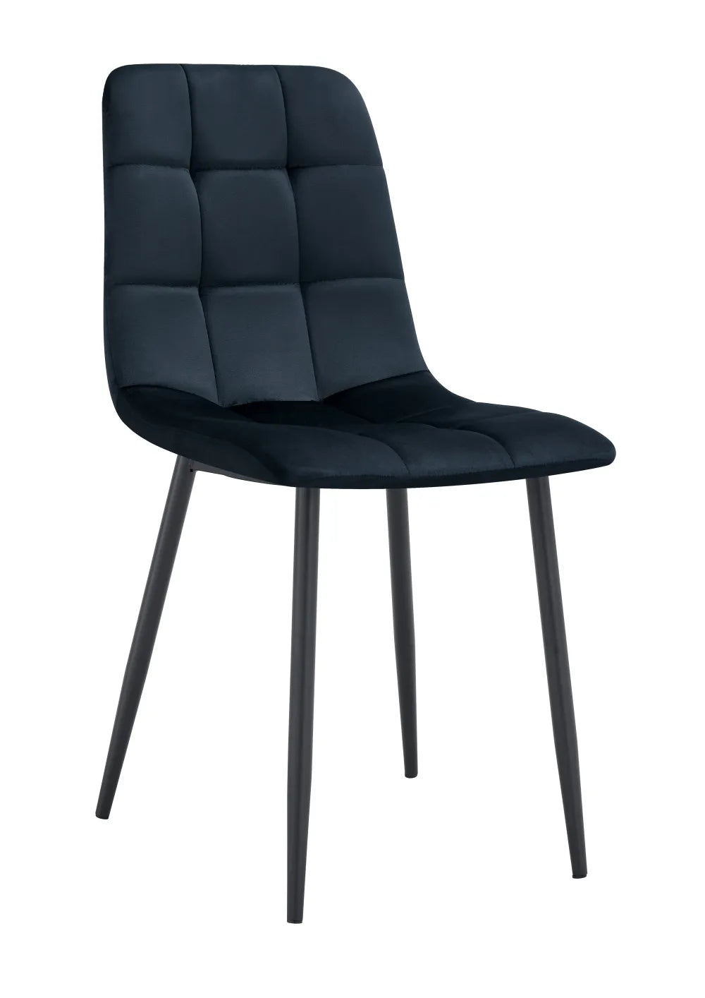 Chaise ELISA pied métal NOIR velours BEIGE, TAUPE, GRIS, ANTHRACITE et NOIR